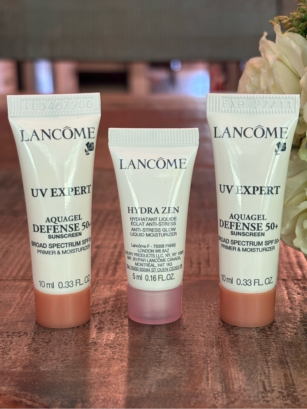NEW Lancôme UV EXPERT Defense 50+ SUNSCREEN Primer/Moisturizer DUO + HYDRA ZEN!